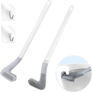 Toilet Brush, Flexible Silicone Toilet Bowl Cleaner