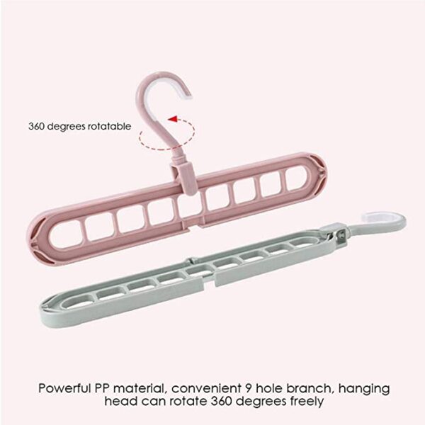 Wings 1 Anti-Skid Plastic Magic Wardrobe Space Saver Folding Hangers - Image 4