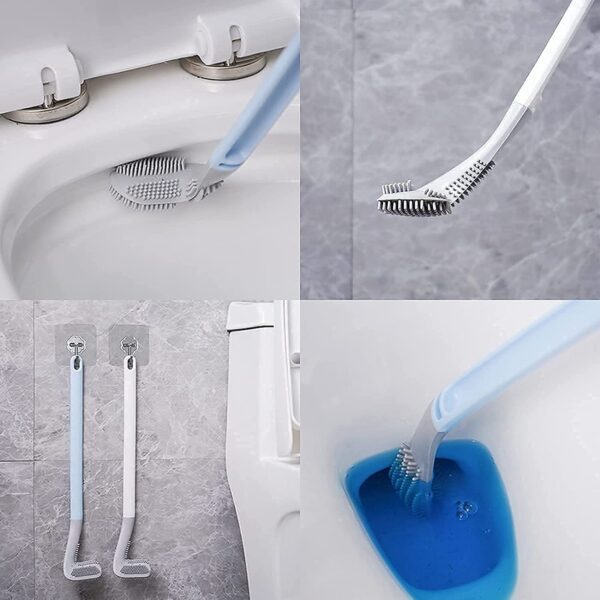 Toilet Brush, Flexible Silicone Toilet Bowl Cleaner - Image 2