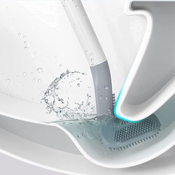 Toilet Brush, Flexible Silicone Toilet Bowl Cleaner - Image 3