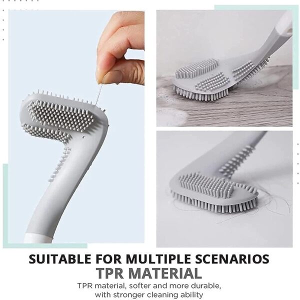 Toilet Brush, Flexible Silicone Toilet Bowl Cleaner - Image 4