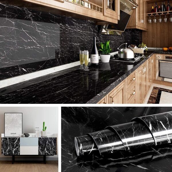 Black Marble foil Stickers - Image 2