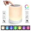 LED Touch Lamp Bluetooth Speaker, Wireless HiFi Speaker Light, USB Rechargeable Portable with TWS - Multi