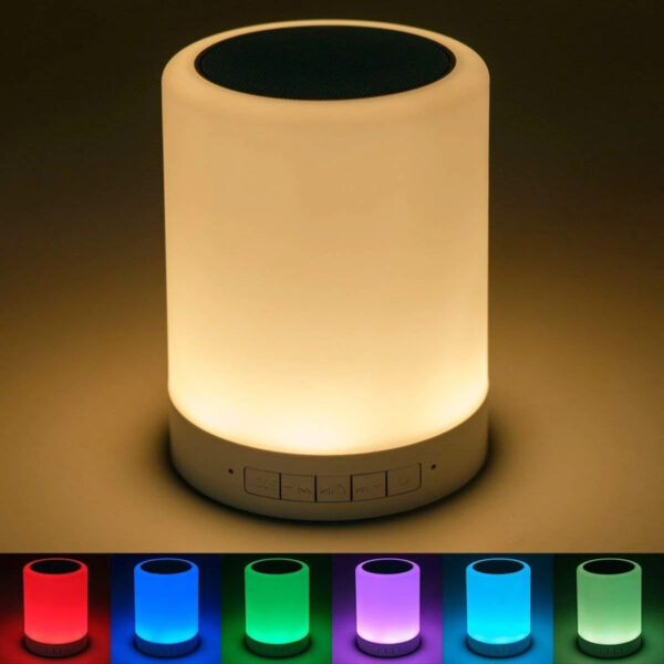 LED Touch Lamp Bluetooth Speaker, Wireless HiFi Speaker Light, USB Rechargeable Portable with TWS - Multi - Image 3