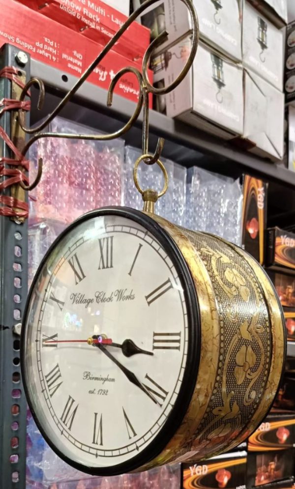 9 inch Double Side VINTAGE CLOCK