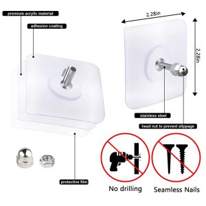 10 pc Adhesive Nail Hooks