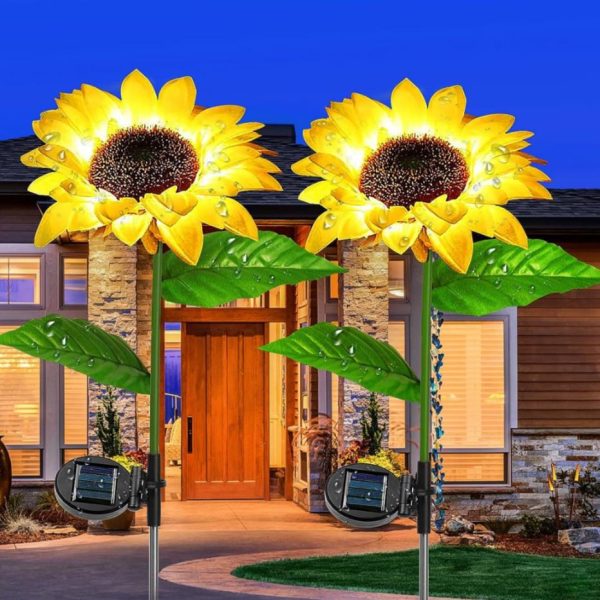 2 Pc Solar Sunflower