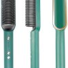 Hair Straightener Brush Green Comb