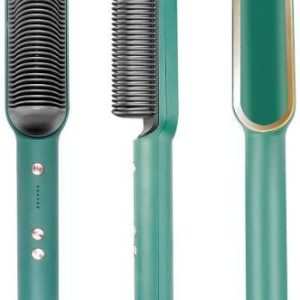 Hair Straightener Brush Green Comb