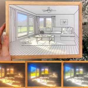 3D LED Painting Wooden Photo