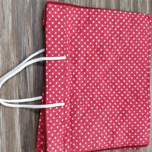 RED COTTON STORAGE BAG