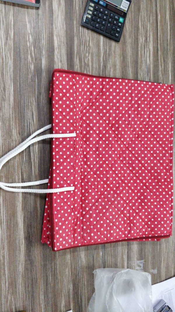RED COTTON STORAGE BAG