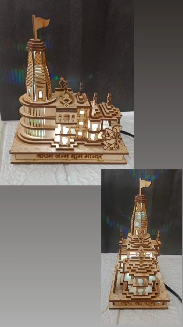 Shri Ram Mandir 5 inch with LED