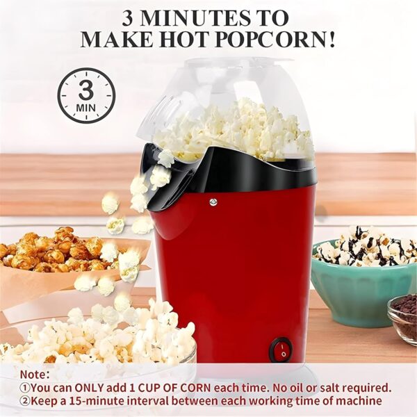 Hot Air Popcorn Popper Maker - Image 3