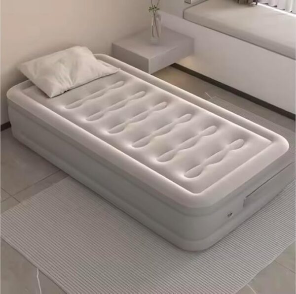 Pvc Single Air Bed, Inflatable with Built-in Electric Pump - Image 4