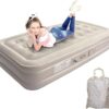 Pvc Single Air Bed, Inflatable with Built-in Electric Pump